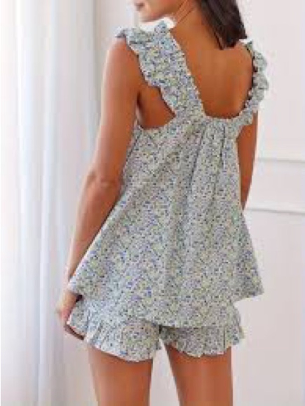 NWOT Piyama Nicolette Pajama Set in Floret Blue Size L - Picture 3 of 9